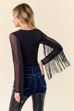 Fringe Mesh Top