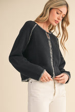 Contrast Stitch Cardi