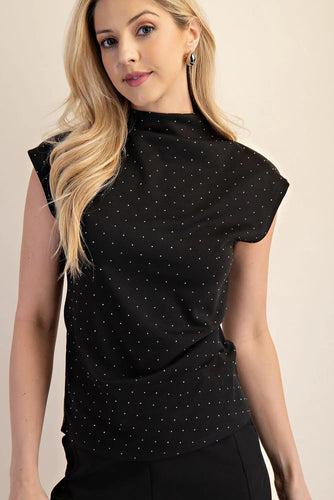 Starlit Mock Neck Top(More Colors)