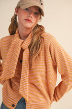 Tie Neck Cardigan Sweater