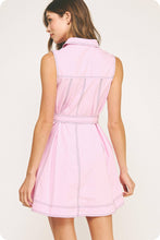 Top Stitch Shirt Dress