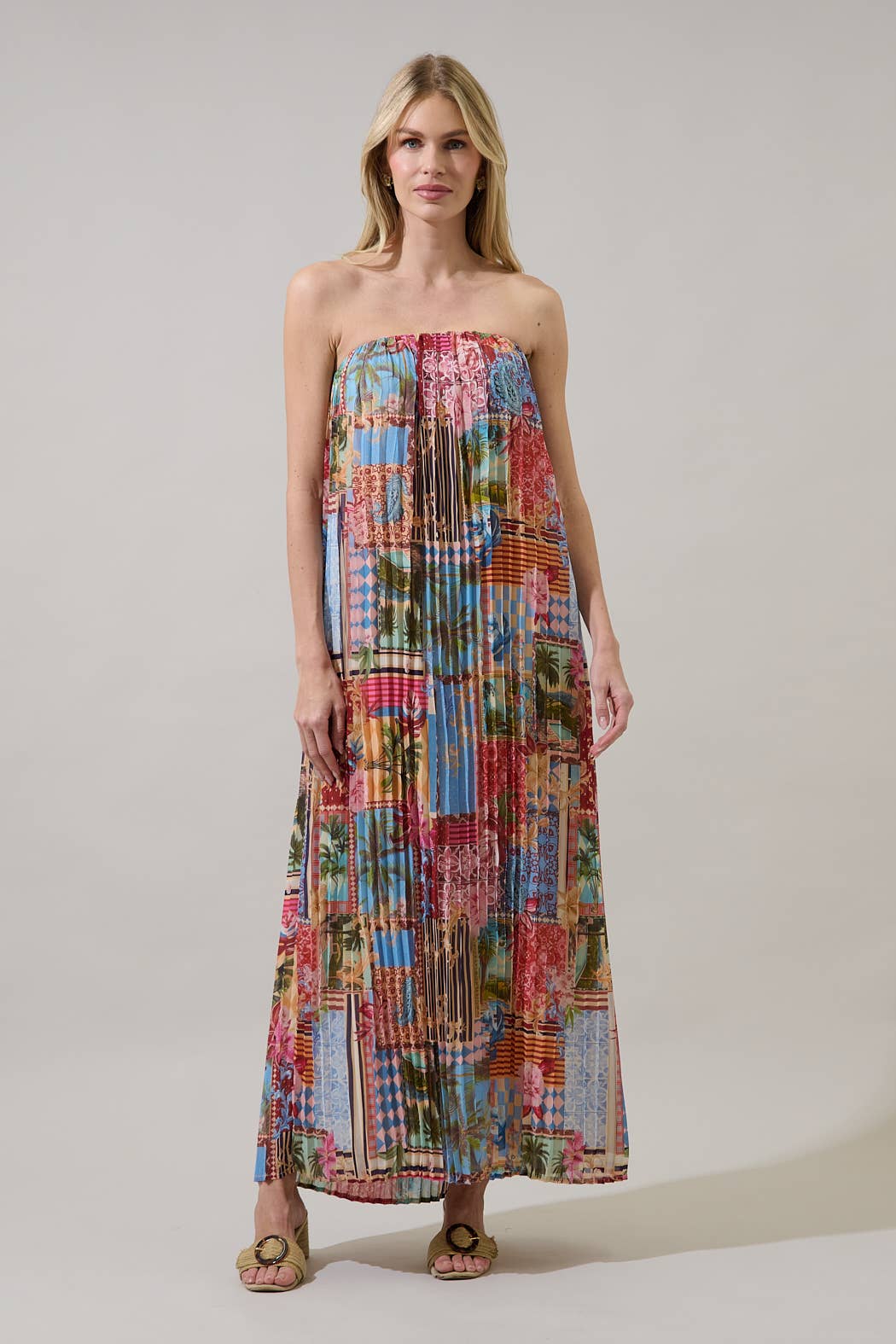 Isabela Pleated Maxi Dress