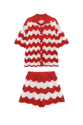 Knit Color Block Set