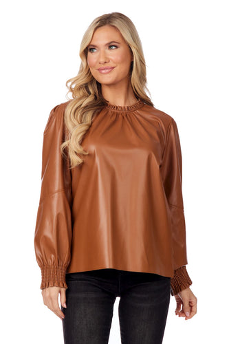 Putnam Faux Leather Top (More Colors)