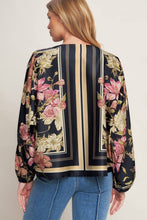 Midnight Bloom Satin Blouse