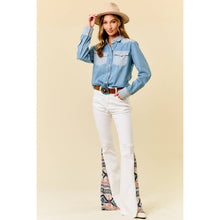 Two Tone Denim Top