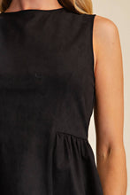 Suede Peplum Top