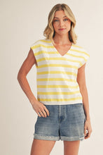 Shimmer Stripe Knit Top