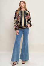 Midnight Bloom Satin Blouse