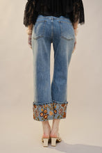 Embroidered Cuff Jeans
