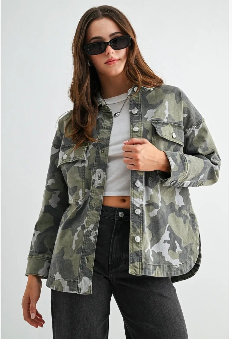 Camo After Dark Shacket