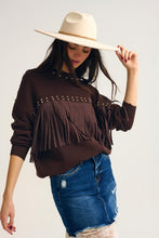 Desert Fringe Stud Sweater