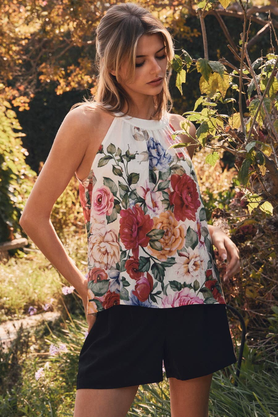 Floral Printed Halter Top