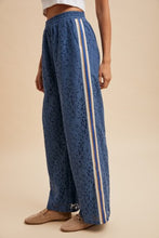 Indigo Lace Stripe Pants