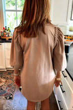 Braided Detail Puff Sleeve Dress