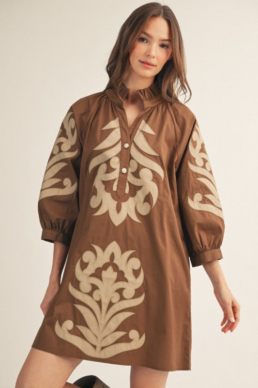 Sienna Scroll Tunic Dress