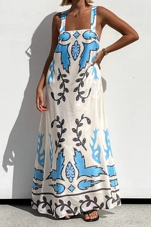 Santorini Tile Maxi Dress