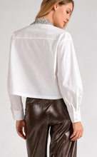 Glitters Jeweled Collar Top