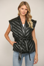 Belted Faux Leather Vest