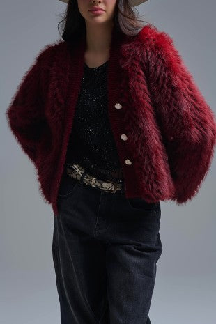 Cranberry Crush Faux Fur