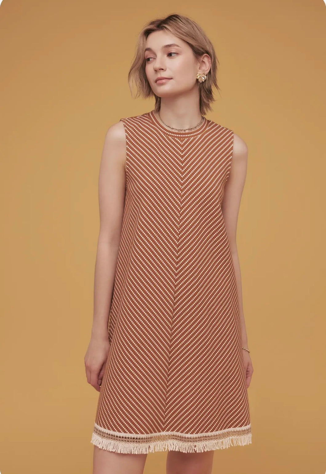 Amber Glow Fringe Dress