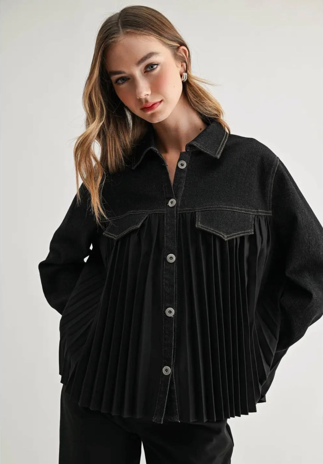 Pleats Please Denim Jacket