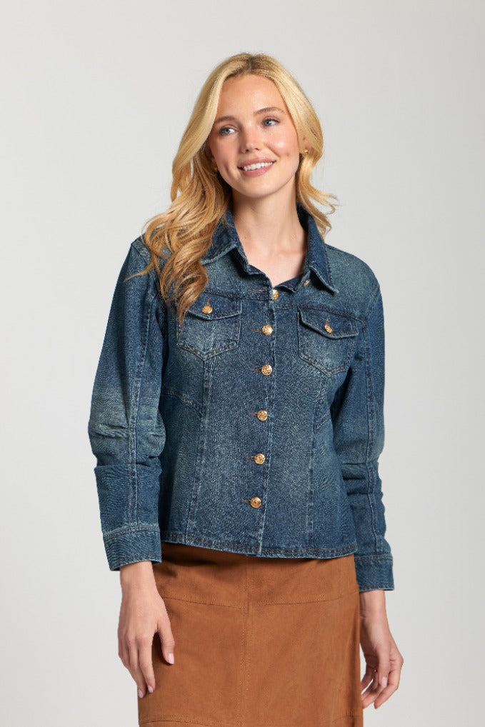 Emery Scrunched Denim Jacket