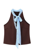 Cocoa Lace Tie Top