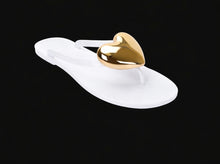 Golden Heart Jelly Flip-Flops