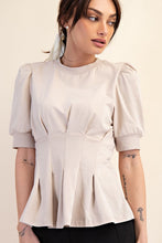 Pleated Peplum Top