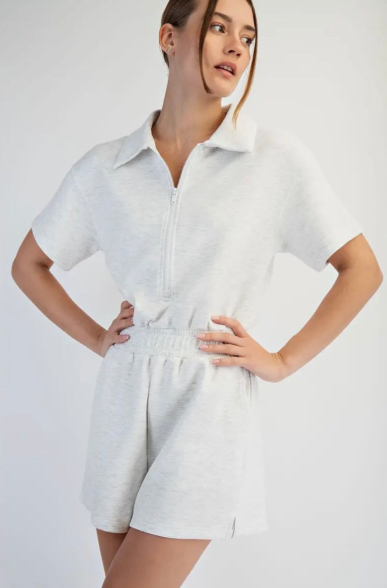 Off-Duty Zip Romper