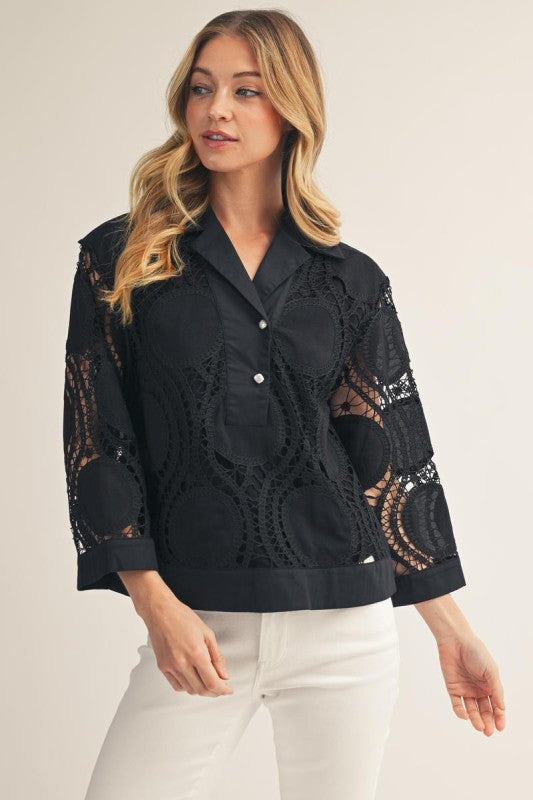 Noir Lace Blouse
