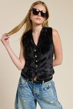 Midnight Luxe Faux Fur Vest
