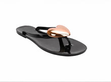 Golden Heart Jelly Flip-Flops