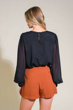Midnight Lattice Lace Blouse