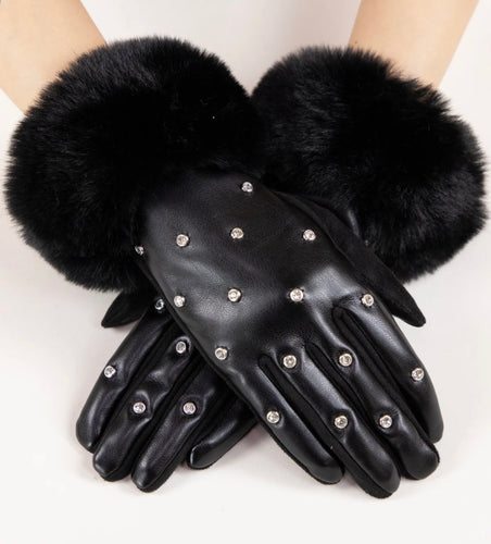 Après Glam Fur Cuff Gloves