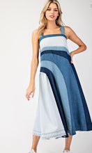 Colorblock Denim Dress