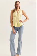 Sunlit Pleated Peplum Top