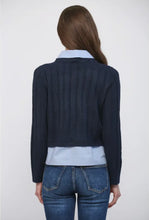 Stitched in Denim Sweater