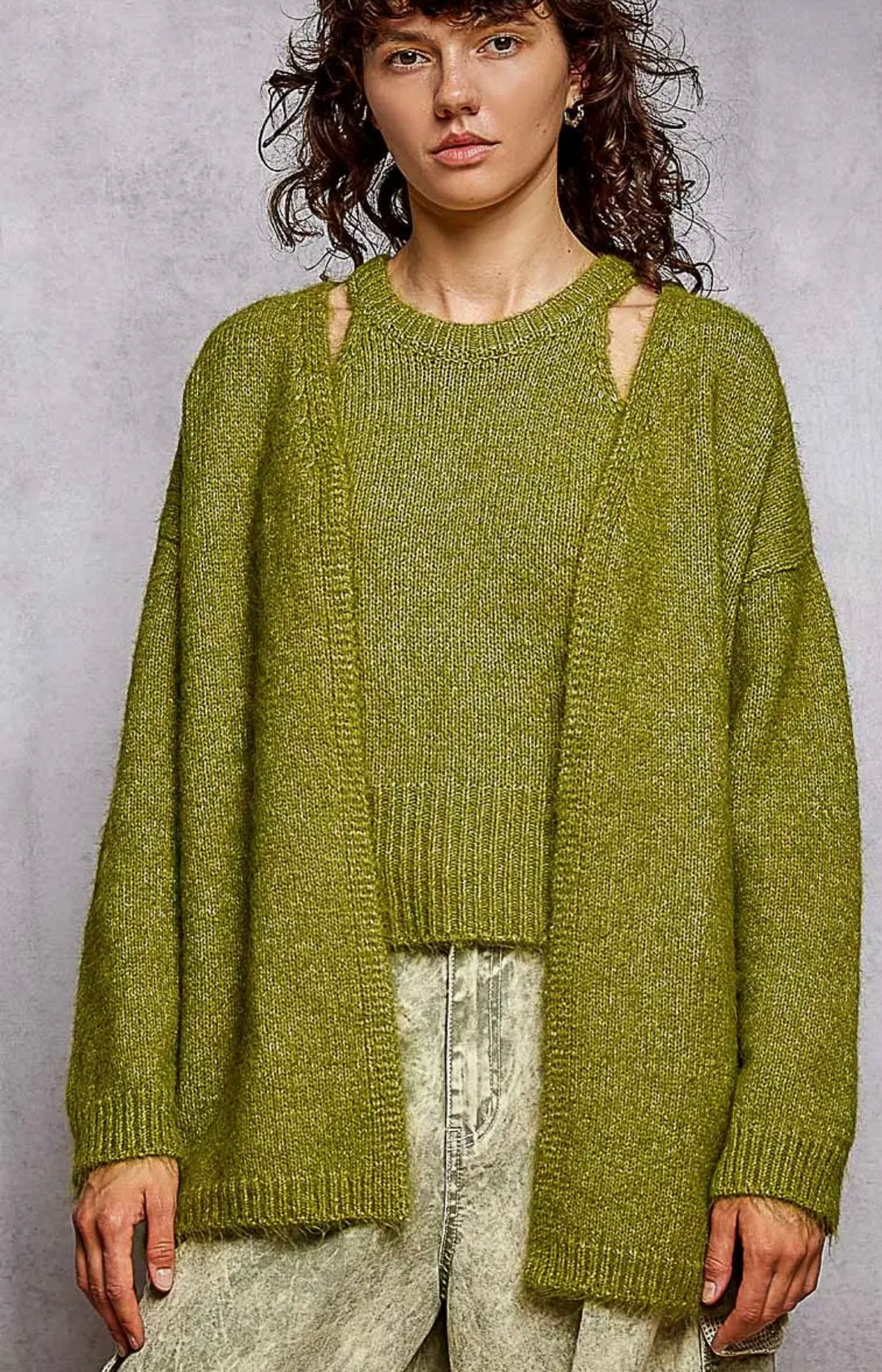 Olive You More Sweater Set
