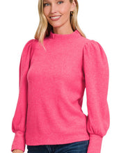 Brushed Puff Sleeve Top (More Colors)