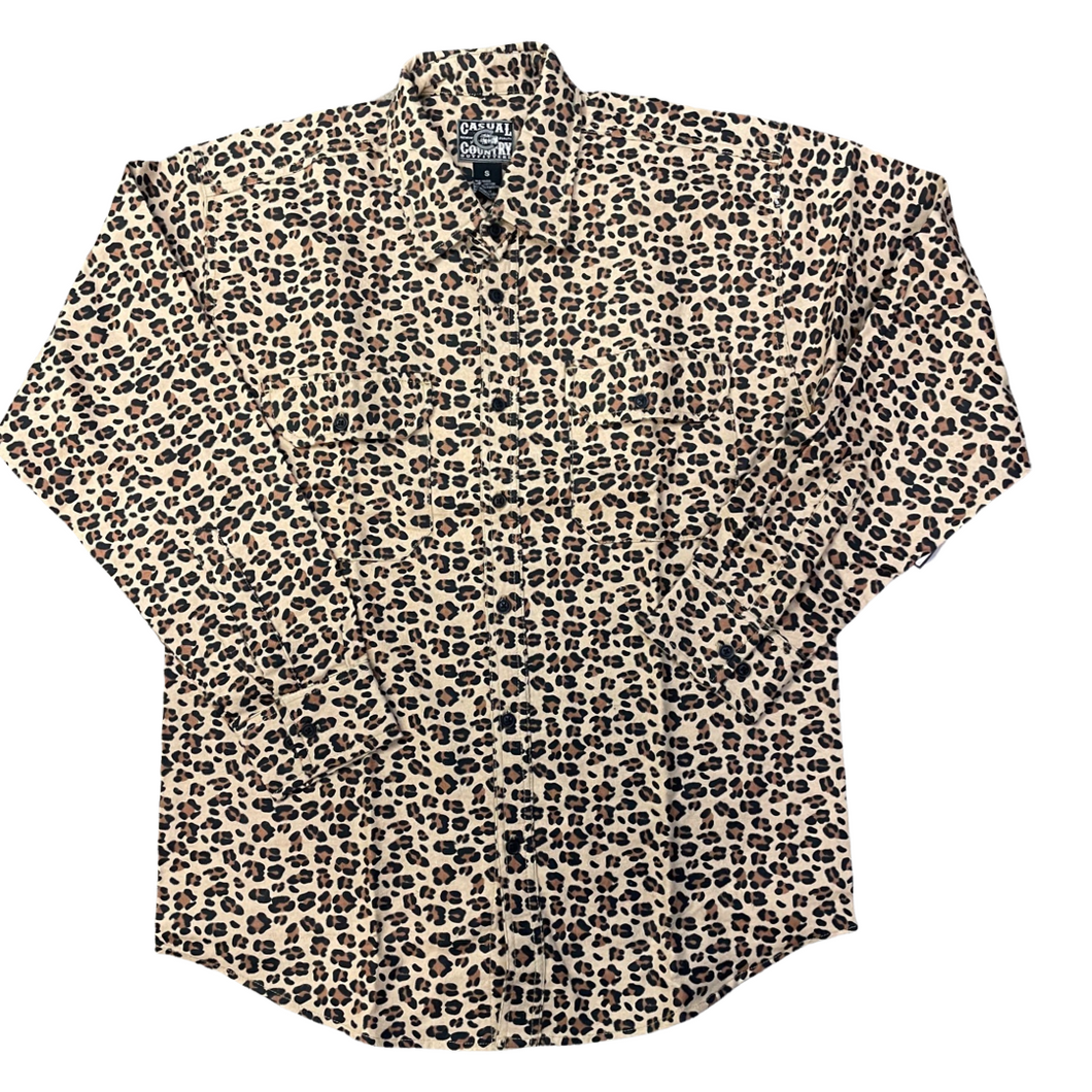 Animal Print Flannel Shirt