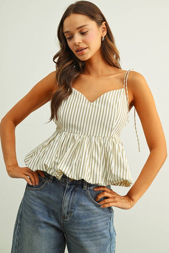 Sweet Line Peplum Top