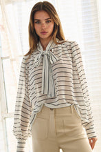 Striped Chiffon Blouse