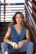 Ruffle Denim Top