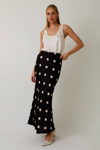 Midnight Dot Midi Skirt