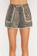 Leopard Twill Lace Shorts