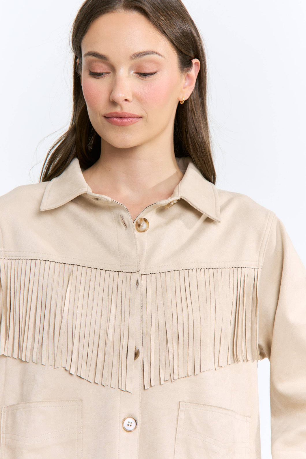 Suede Fringe Jacket