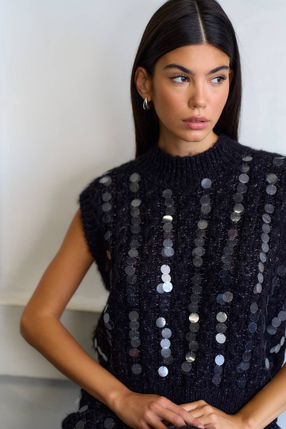 Sleeveless Sweater Top