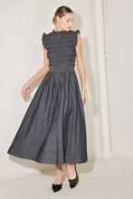 Chambray Smocked Dress